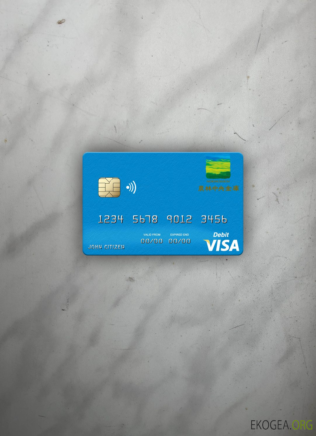 Japon Norinchukin Bank carte de débit visa photolook , avant